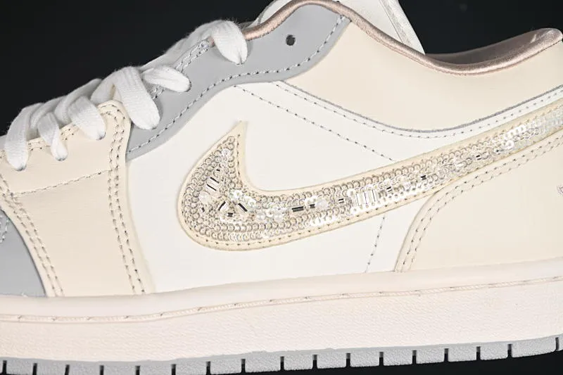 All categories Air Jordan Jordan series basketball shoes Air Jordan 1 Low G version pure original Air Jordan 1 Low AJ1 Joe 1 flash diamond white crack low-top cultural casual sneakers IH7323-100